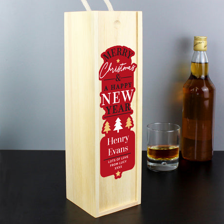 Merry Christmas & New Year Bottle Box - Gift Moments