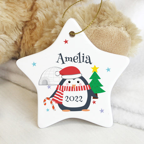 Christmas Penguin Star Decoration - Gift Moments