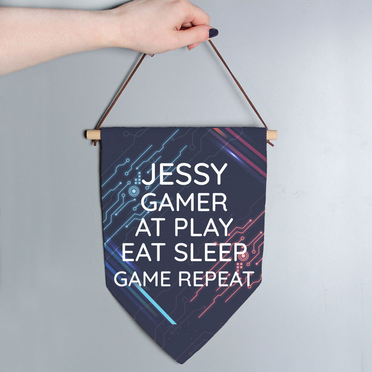 Free Text Gaming Hanging Banner - Gift Moments