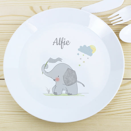 Hessian Elephant Plastic Plate - Gift Moments
