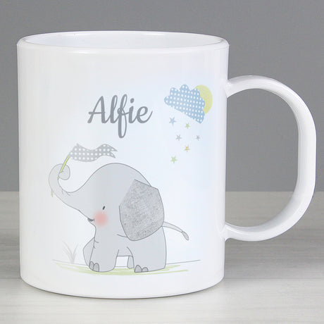 Hessian Elephant Plastic Mug - Gift Moments