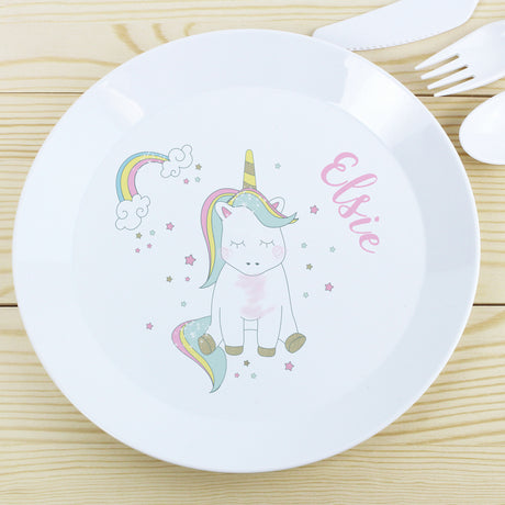 Baby Unicorn Plastic Plate - Gift Moments