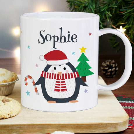 Christmas Penguin Plastic Mug - Gift Moments