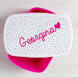 Name Heart Pink Lunch Box - Gift Moments