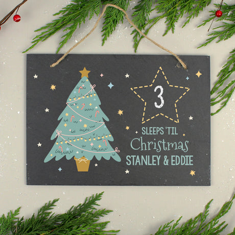 Christmas Countdown Slate Sign - Gift Moments