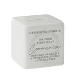 First Holy Communion Cube Money Box - Gift Moments