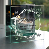 Botanical Glass Tea Light Candle Holder - Gift Moments
