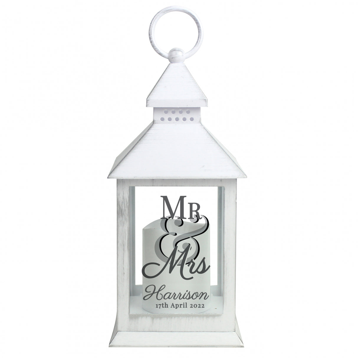 Mr & Mrs White LED Lantern - Gift Moments