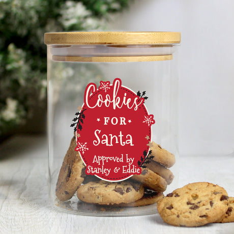 Christmas Glass Jar with Bamboo Lid - Gift Moments