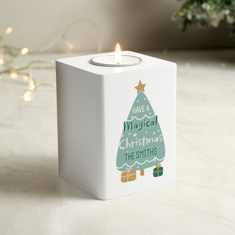 Christmas Tree Wooden Tea light Holder - Gift Moments