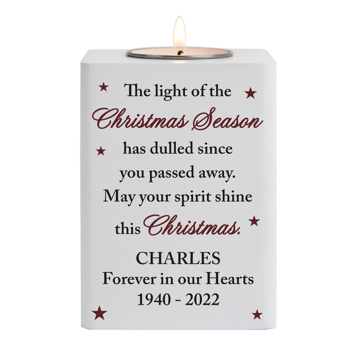 Christmas Memorial Tealight Holder - Gift Moments