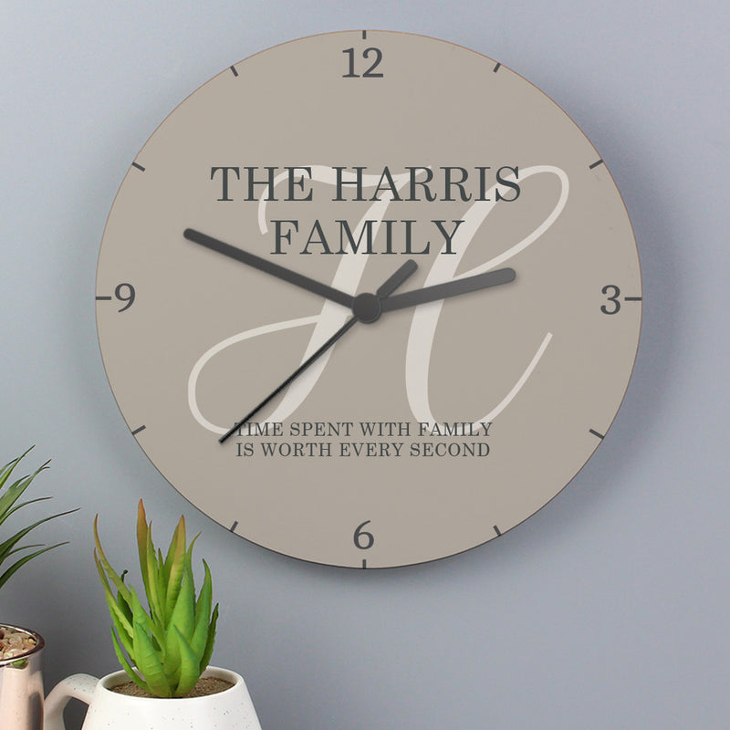 Family Wooden Clock - Gift Moments