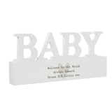 Free Text Heart Wooden Baby Ornament - Gift Moments