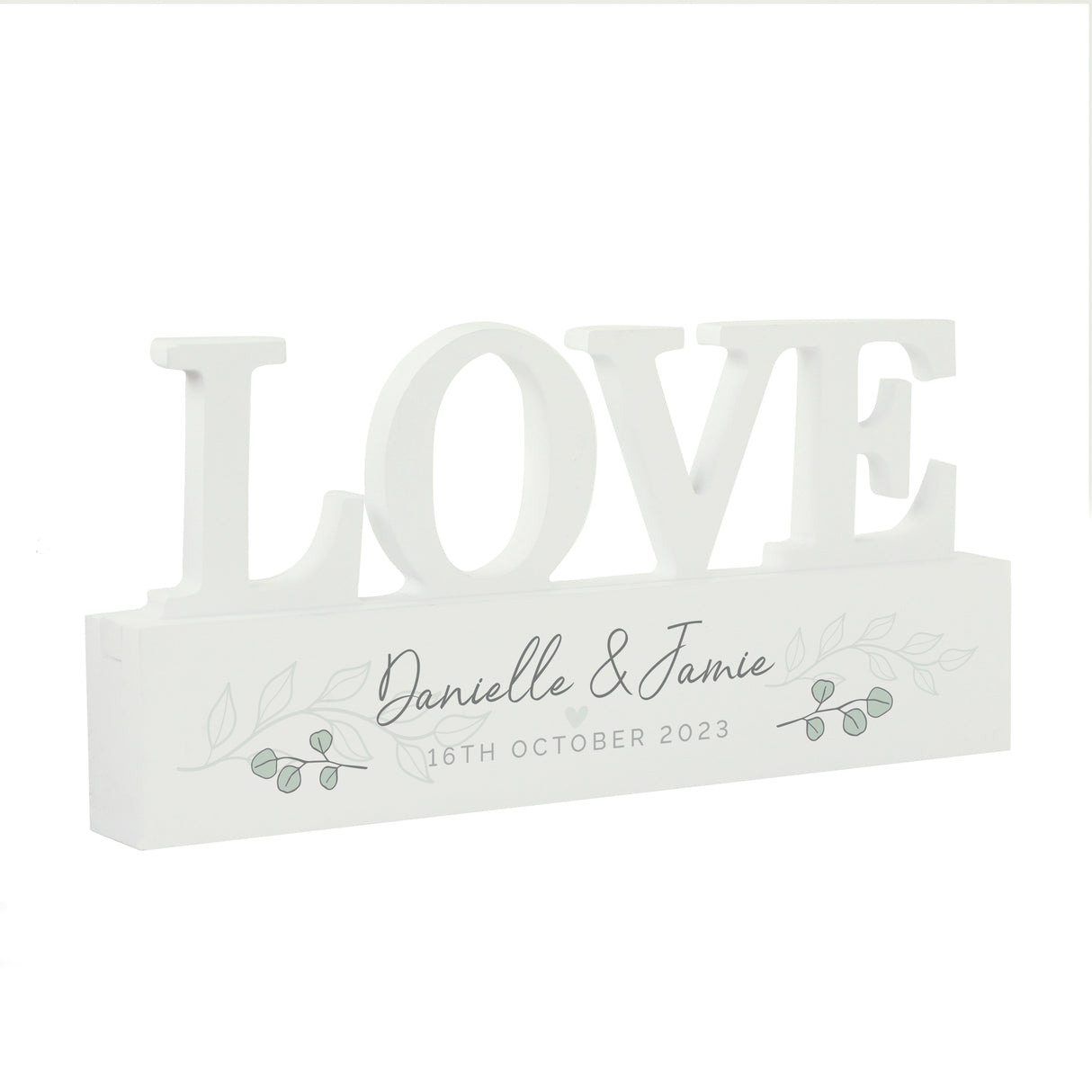Botanical Wooden Love Ornament - Gift Moments