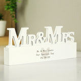 Free Text Heart Mr & Mrs Ornament - Gift Moments