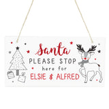 Rudolph Santa Please Stop Here Sign - Gift Moments
