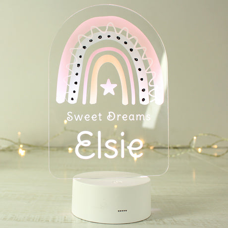 Pink Rainbow LED Colour Changing Light - Gift Moments