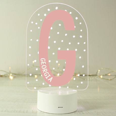 Initial LED Colour Changing Night Light - Gift Moments
