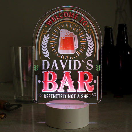 Welcome To... Bar LED Colour Changing Light - Gift Moments