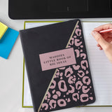 Leopard Print Black Hardback Notebook - Gift Moments