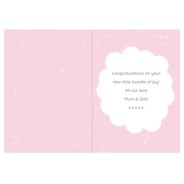 10 Little Fingers' Pink Baby Card - Gift Moments