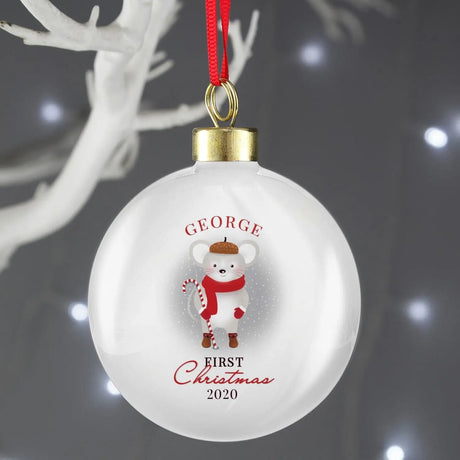 Personalised '1st Christmas' Mouse Bauble - Gift Moments