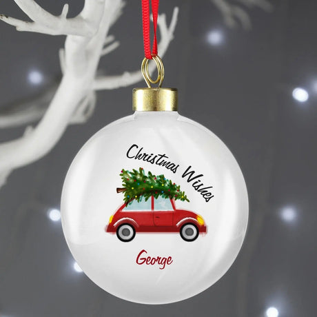 Personalised 'Driving Home For Christmas' Bauble - Gift Moments