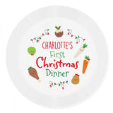 Personalised 'First Christmas Dinner' Plastic Plate - Gift Moments