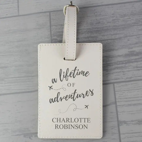 Personalised 'Lifetime of Adventures' Luggage Tag - Gift Moments