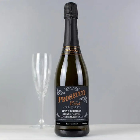 Personalised 'Prosecco O'Clock' Bottle of Prosecco - Gift Moments
