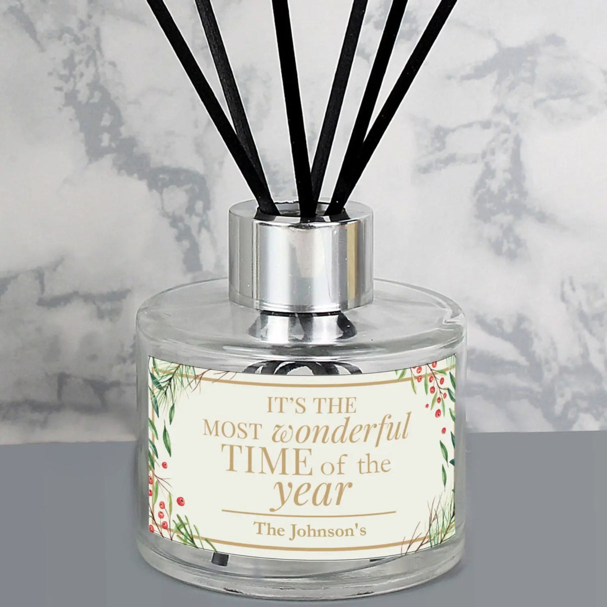 Personalised 'Wonderful Time of The Year' Christmas Reed Diffuser - Gift Moments