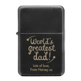 Personalised 'World's Greatest Dad' Black Lighter - Gift Moments