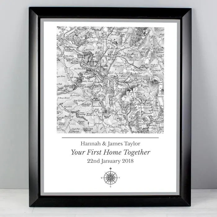 Personalised 1805 - 1874 Old Series Map Framed Poster - Gift Moments