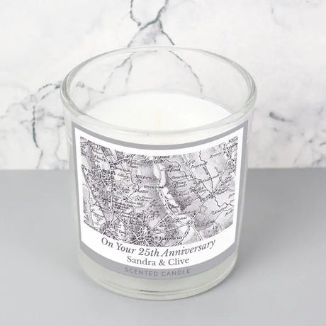 Personalised 1805 - 1874 Old Series Map Scented Jar Candle - Gift Moments
