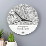 Personalised 1805 - 1874 Old Series Map Wooden Clock - Gift Moments