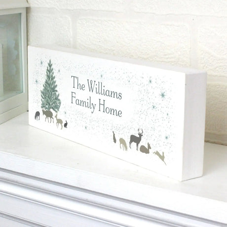 Personalised A Winter's Night Wooden Block - Gift Moments