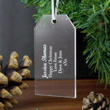 Personalised Acrylic Gift Tag Decoration - Gift Moments