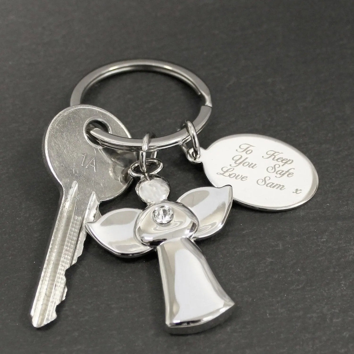 Personalised Angel Message Keyring - Gift Moments