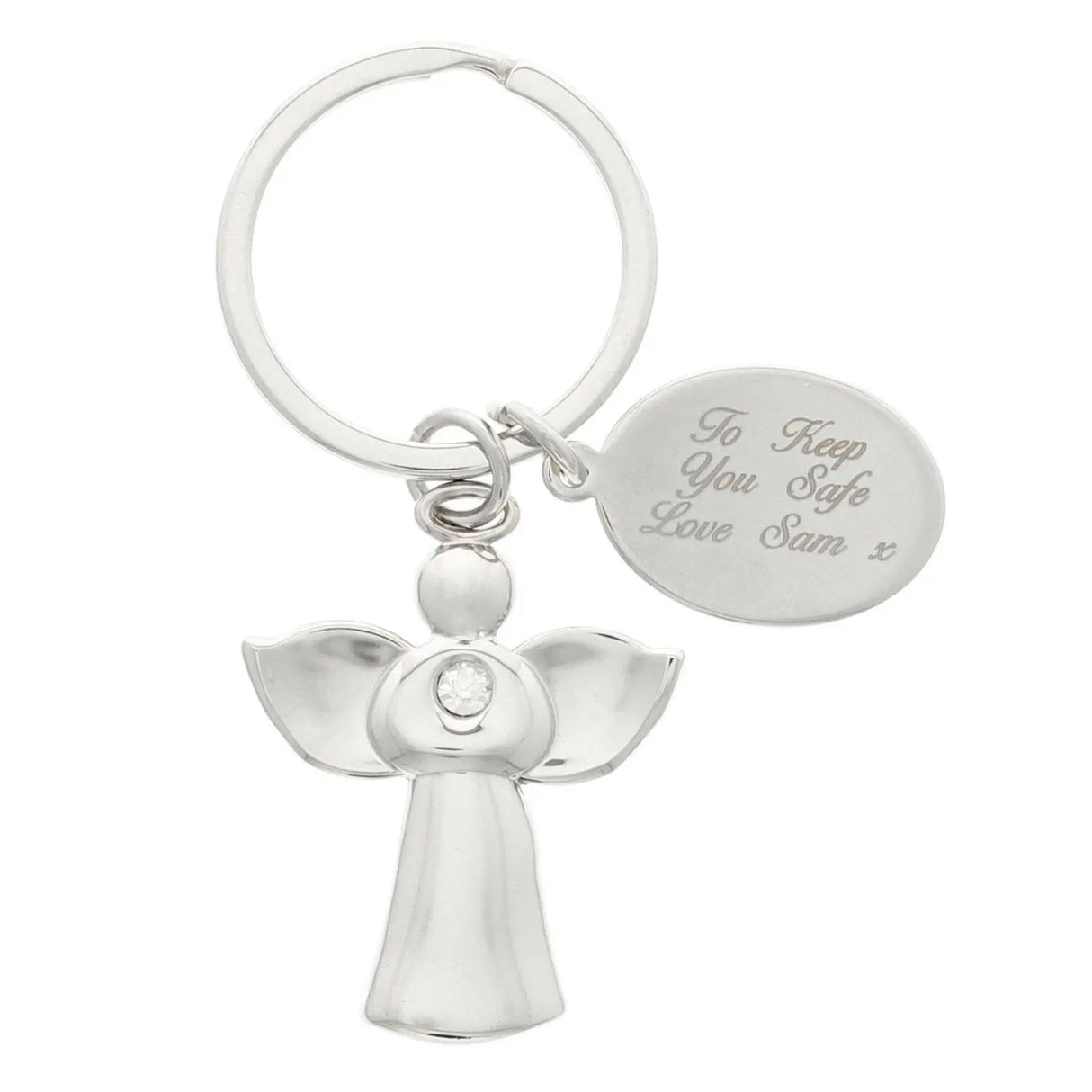 Personalised Angel Message Keyring - Gift Moments