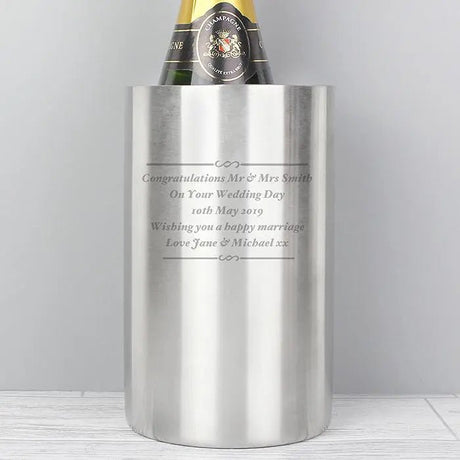 Any Message Stainless Steel Wine Cooler - Gift Moments