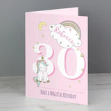 Baby Unicorn Birthday Age Card - Gift Moments