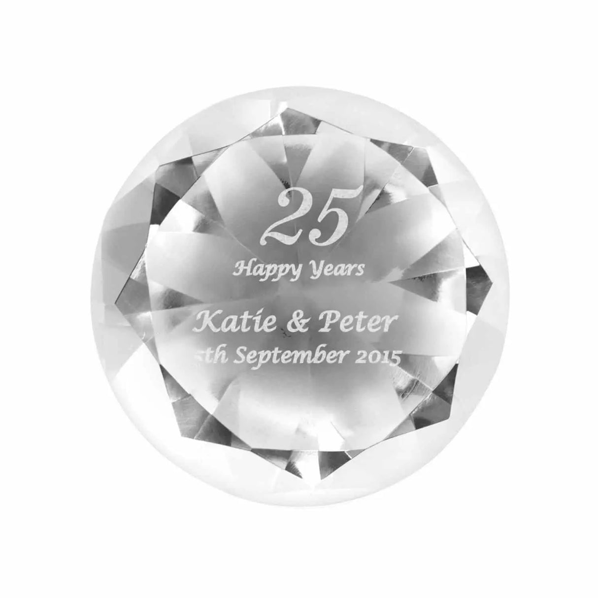 Personalised Big Numbers Diamond Paperweight - Gift Moments