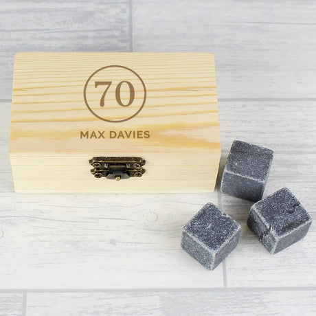 Personalised Big Numbers Whisky Stones - Gift Moments