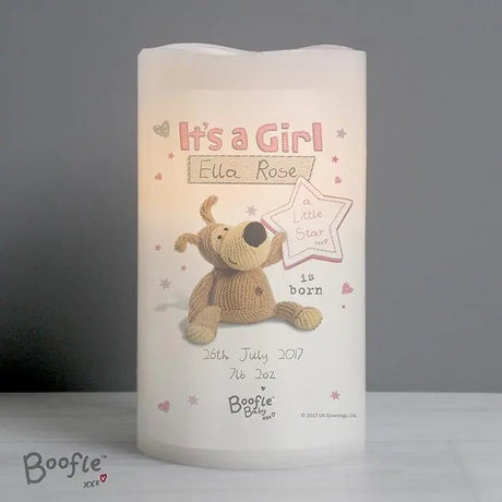 Boofle It's a Girl Nightlight LED Candle - Gift Moments