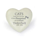 Personalised Cats Heart Memorial - Gift Moments