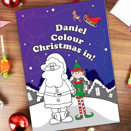 Personalised Christmas Elf Colouring Book - Gift Moments