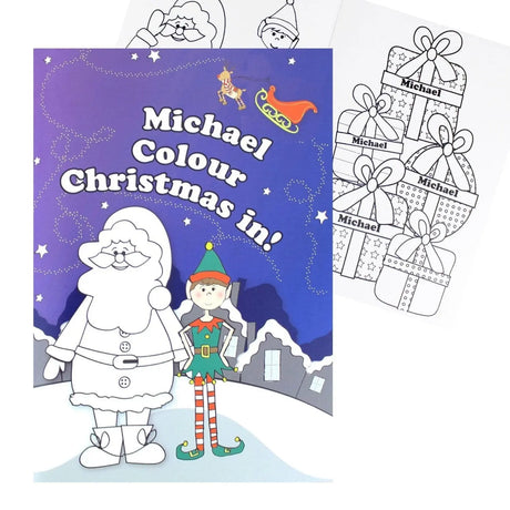 Personalised Christmas Elf Colouring Book - Gift Moments