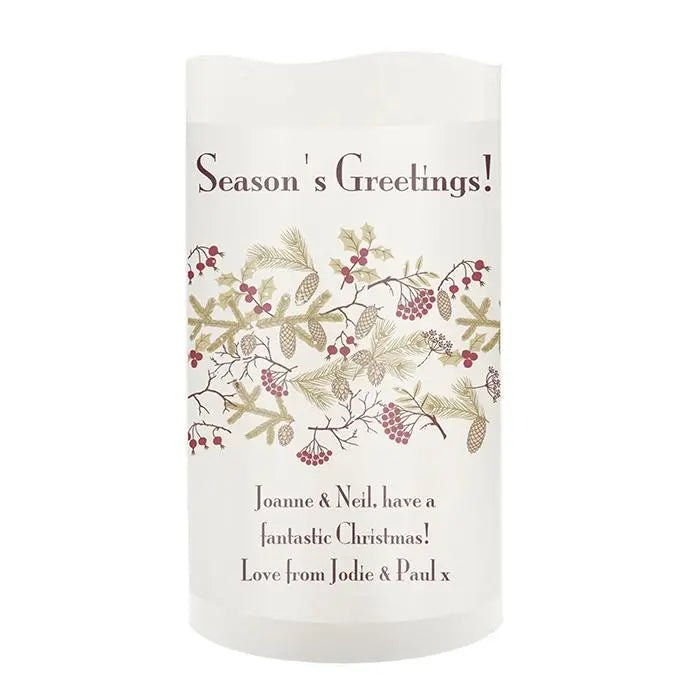 Christmas Floral LED Candle - Gift Moments