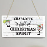 Personalised Christmas Spirit Wooden Sign - Gift Moments