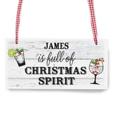 Personalised Christmas Spirit Wooden Sign - Gift Moments
